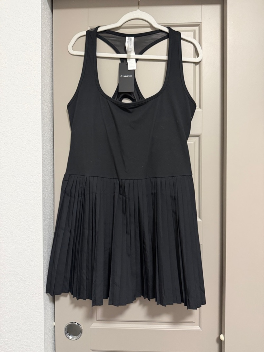 Fabletics Black Pleated Tank Dress